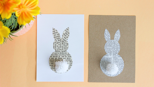 Book Page Bunny Card DIY