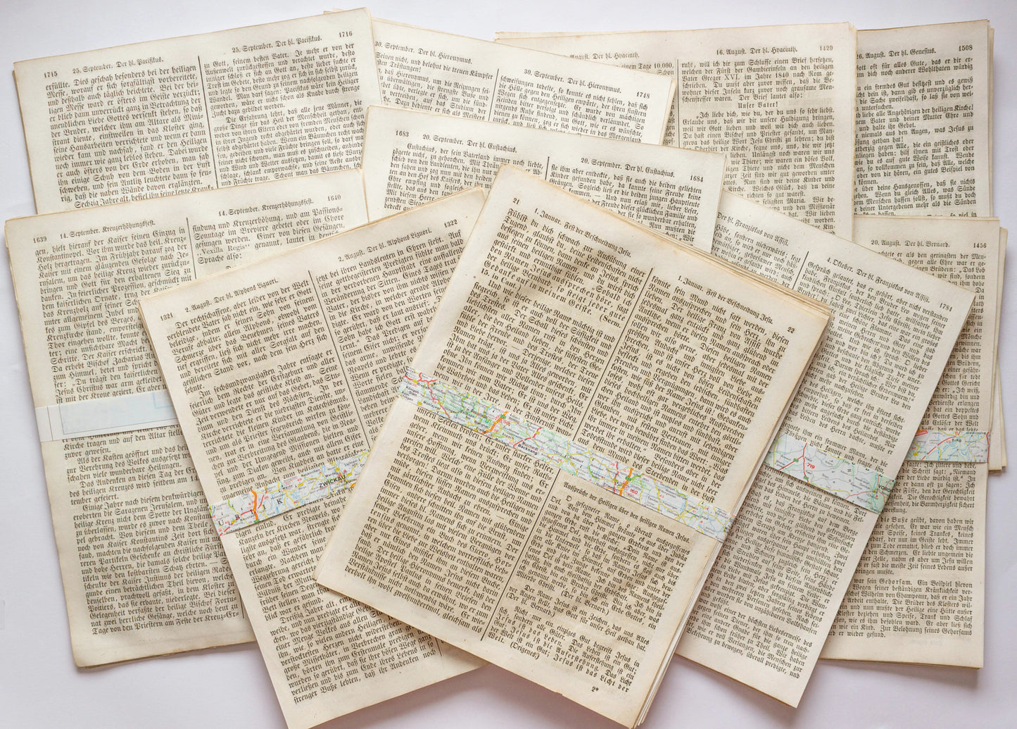 20 Extra-Large Book Pages, Approx. A4 | Rare Antique Pages