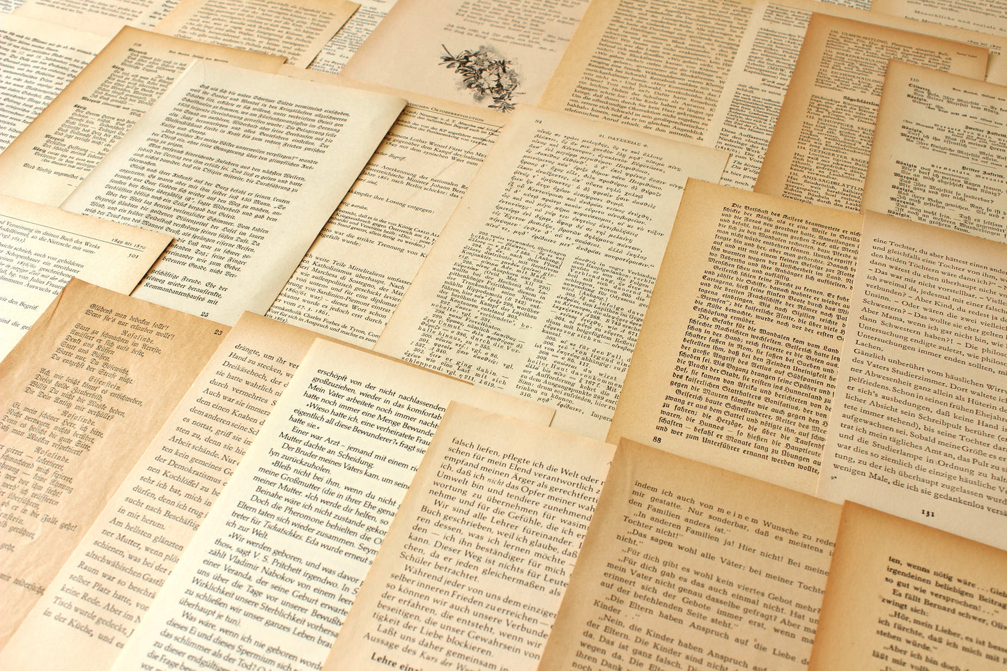 50 Vintage Book Pages | Authentic Old Book Paper for Scrapbooking, Crafts & Art Projects