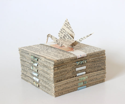 10x10cm Bible Pages Origami Paper, 50 Sheets