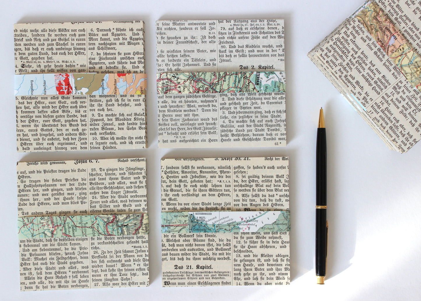 10x10cm Bible Pages Origami Paper, 50 Sheets