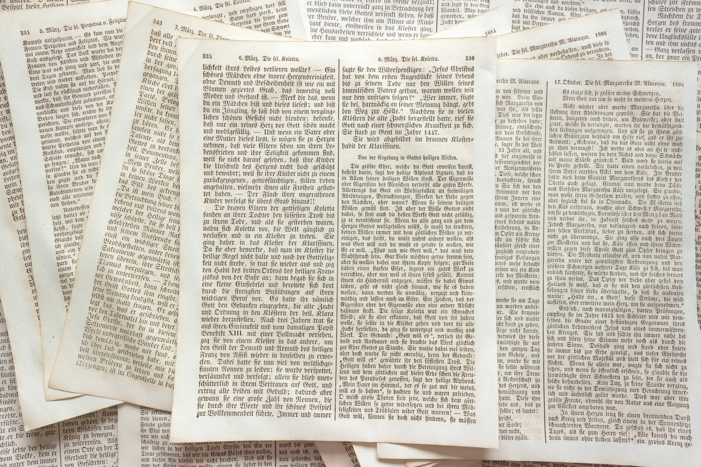 20 Extra-Large Book Pages, Approx. A4 | Rare Antique Pages