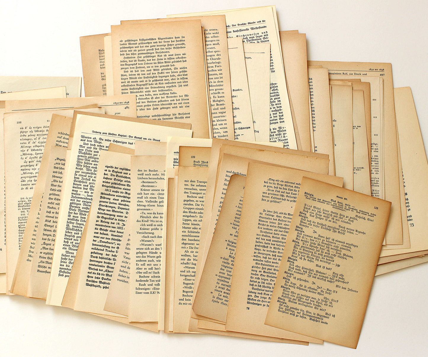 50 Vintage Book Pages | Authentic Old Book Paper for Scrapbooking, Crafts & Art Projects