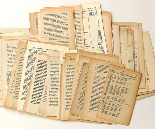 50 Vintage Book Pages | Authentic Old Book Paper for Scrapbooking, Crafts & Art Projects